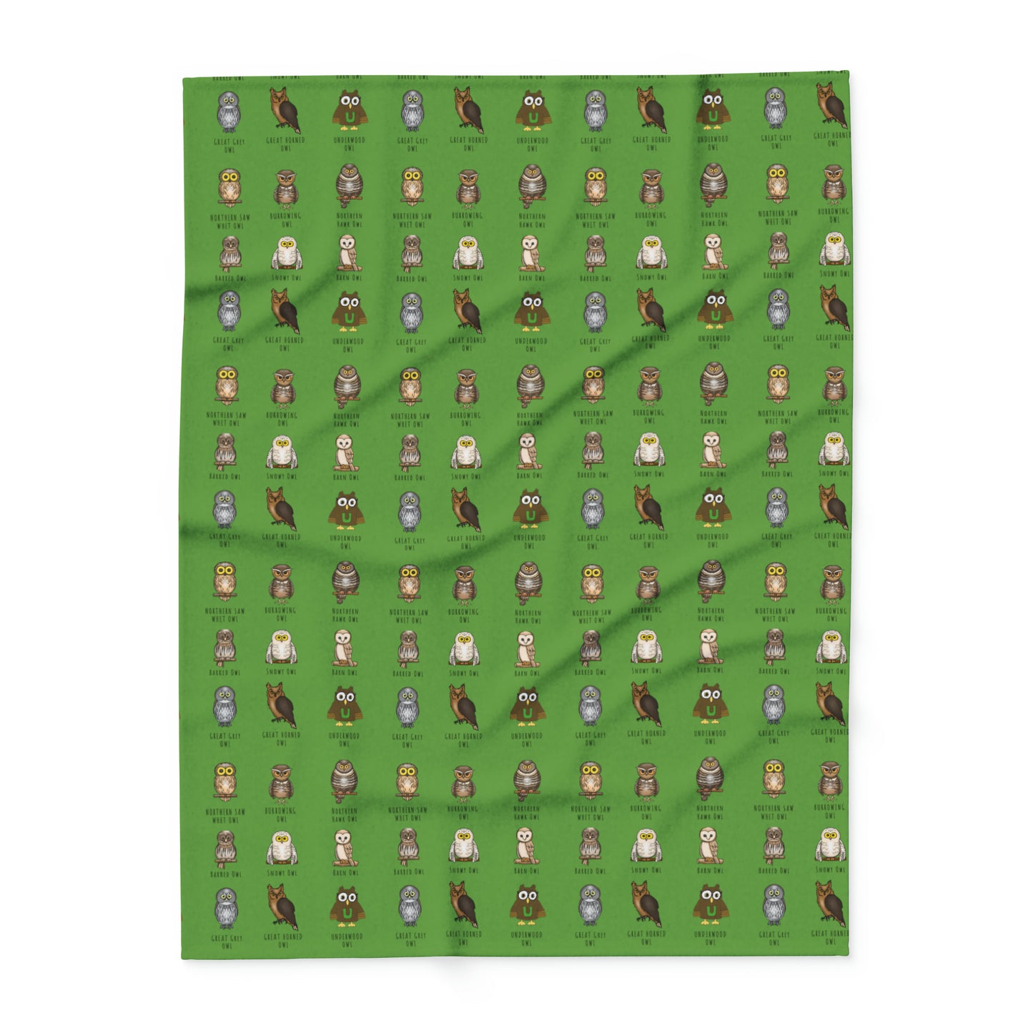 Owls in Massachusetts - Arctic Fleece Blanket