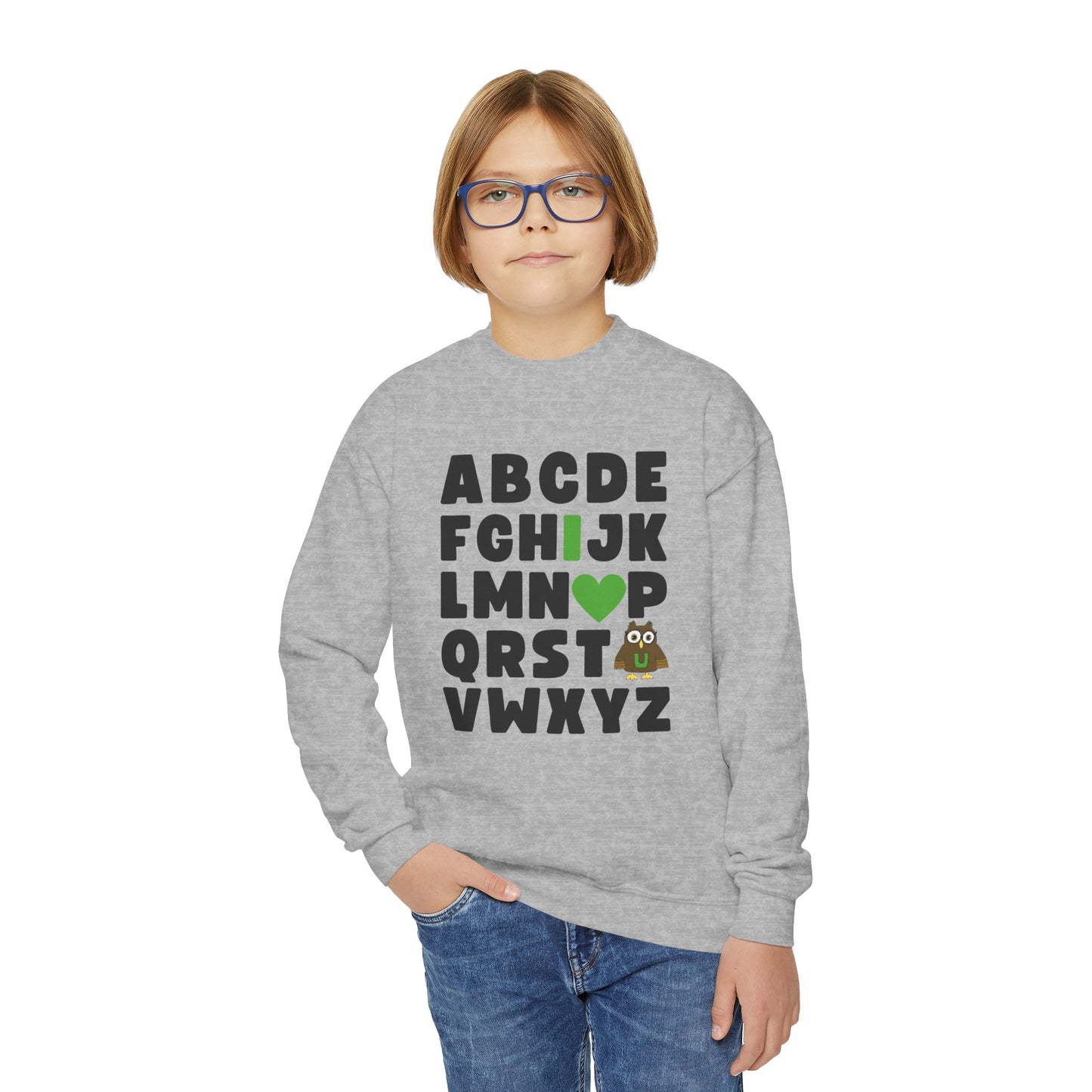 ABC I Love You - Youth Crewneck Sweatshirt (Kids)