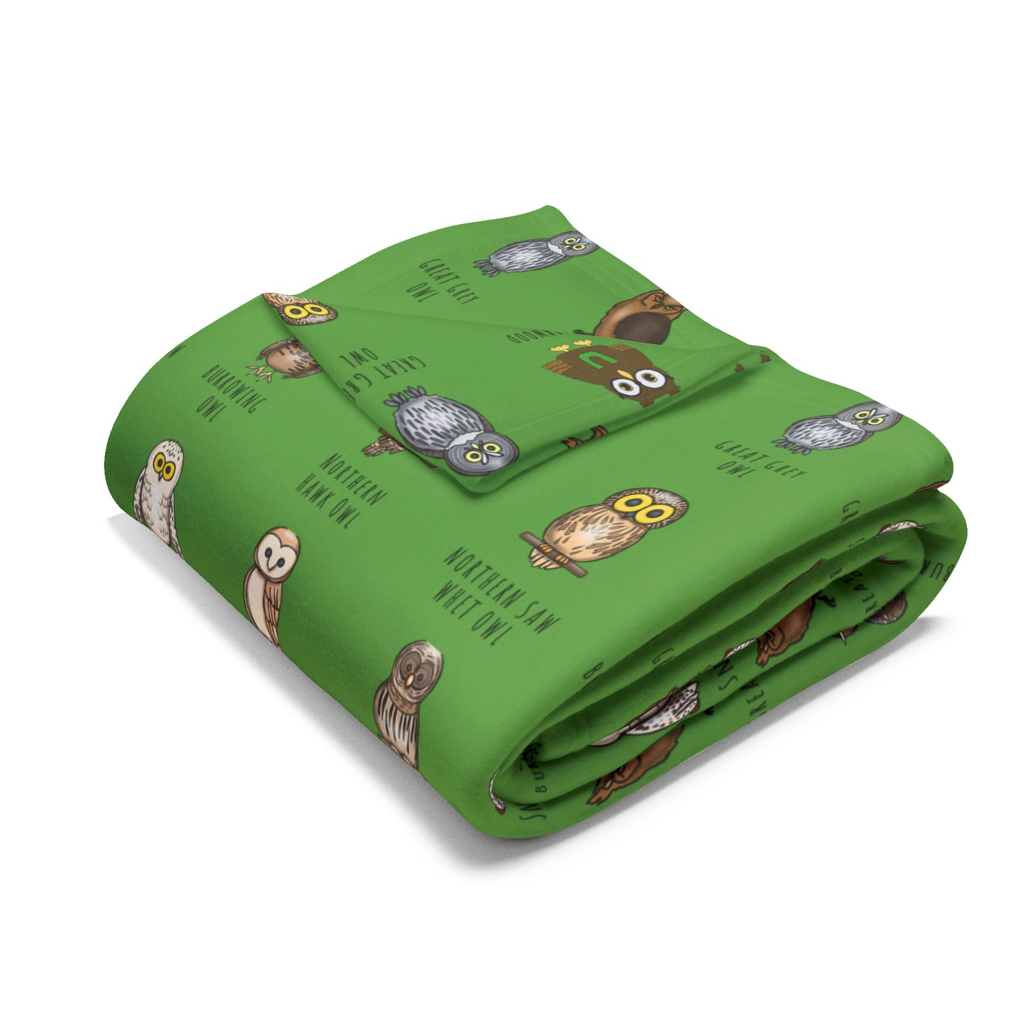 Owls in Massachusetts - Arctic Fleece Blanket