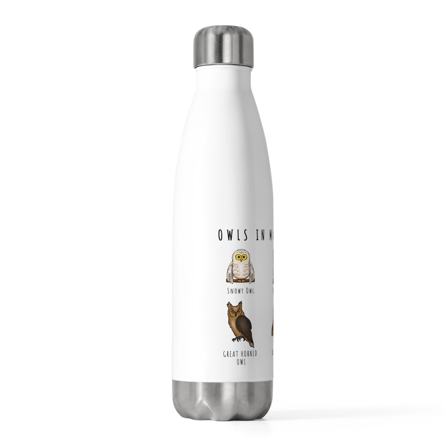 Owls in Massachusetts - 20oz Insulated Bottle