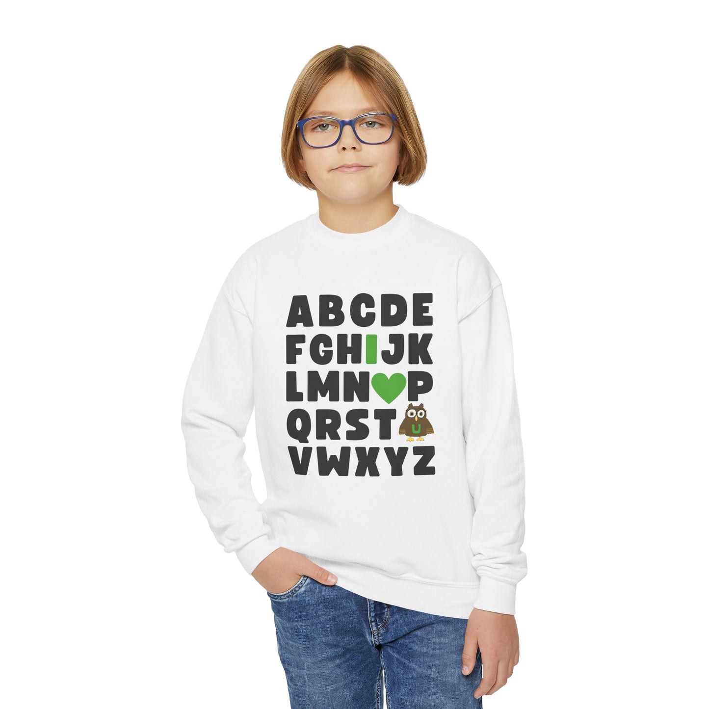 ABC I Love You - Youth Crewneck Sweatshirt (Kids)