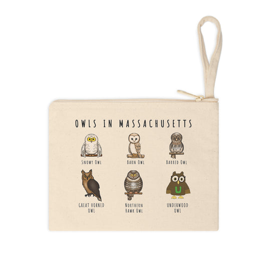 Owls in Massachusetts - Accessory Zipper Pouch