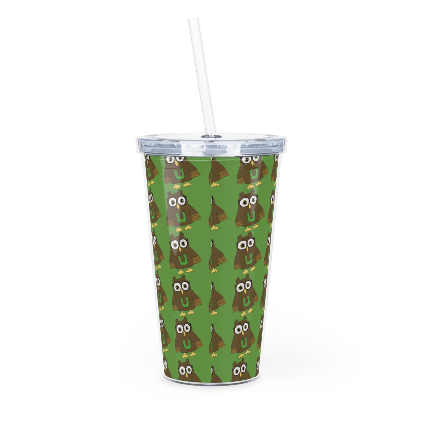 Classic Owl - Plastic Tumbler with Straw