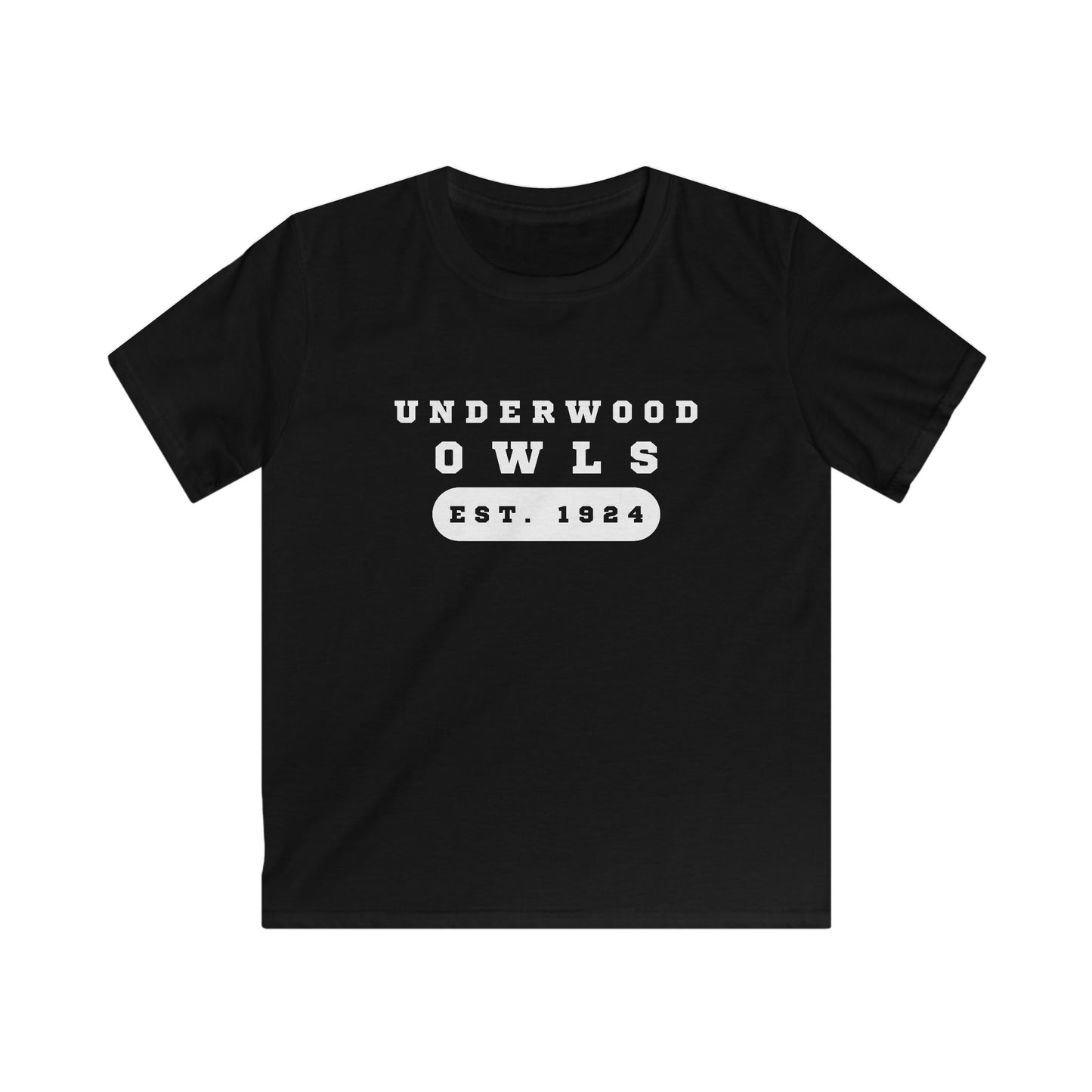 Underwood Owls Est. 1924 Kids Softstyle Tee