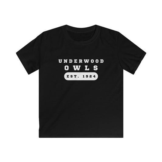 Underwood Owls Est. 1924 Kids Softstyle Tee