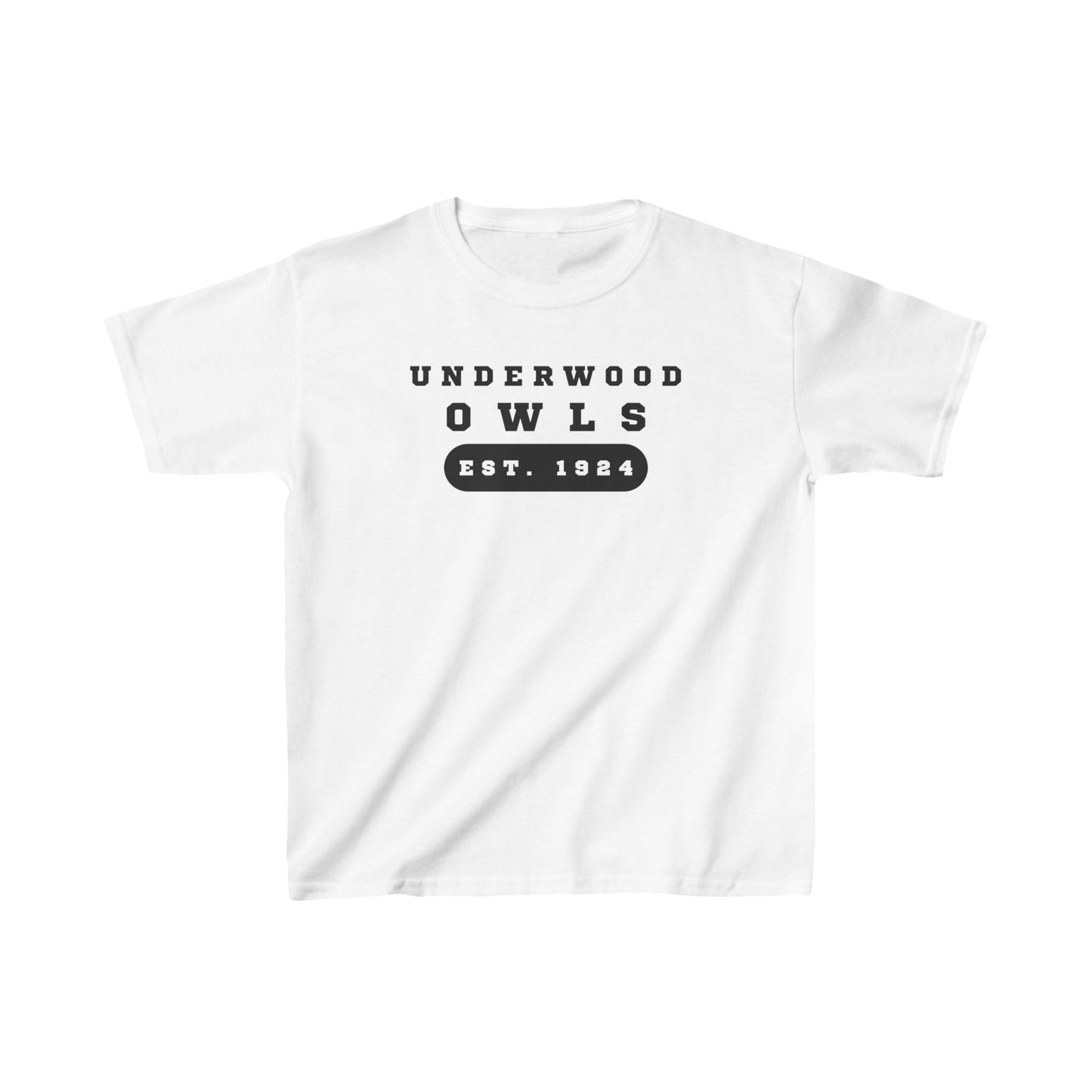 Underwood Owls -Est. 1924 Kids Heavy Cotton™ Tee