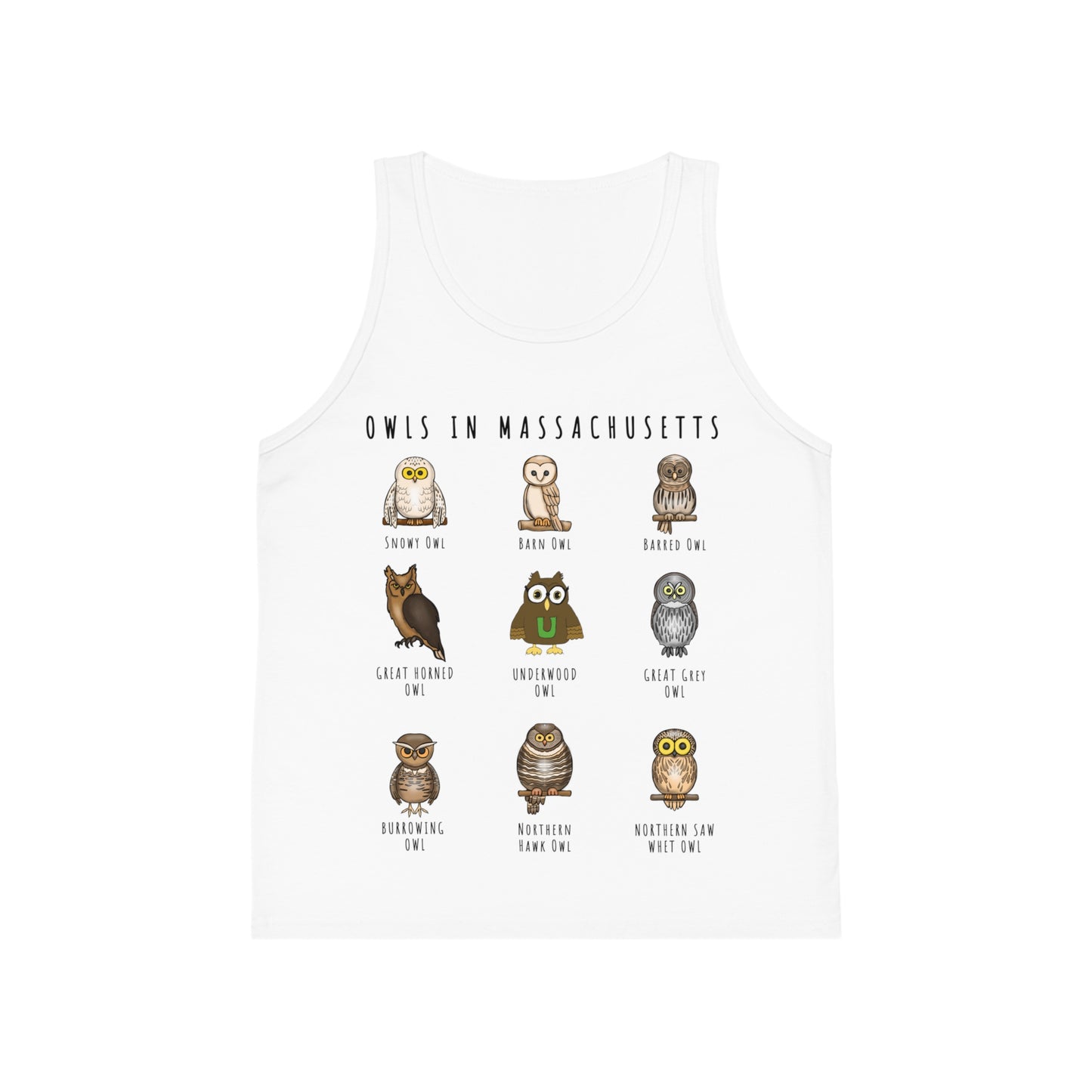 Owls in Massachusetts - Kid's Jersey Tank Top (Kids)