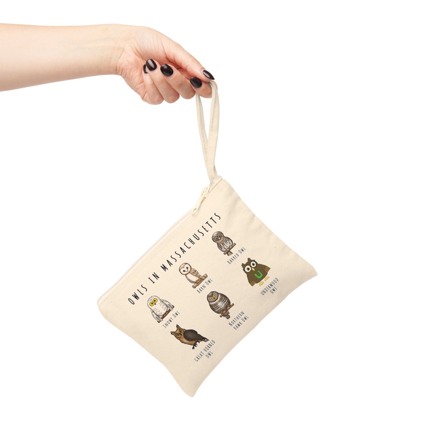 Owls in Massachusetts - Accessory Zipper Pouch