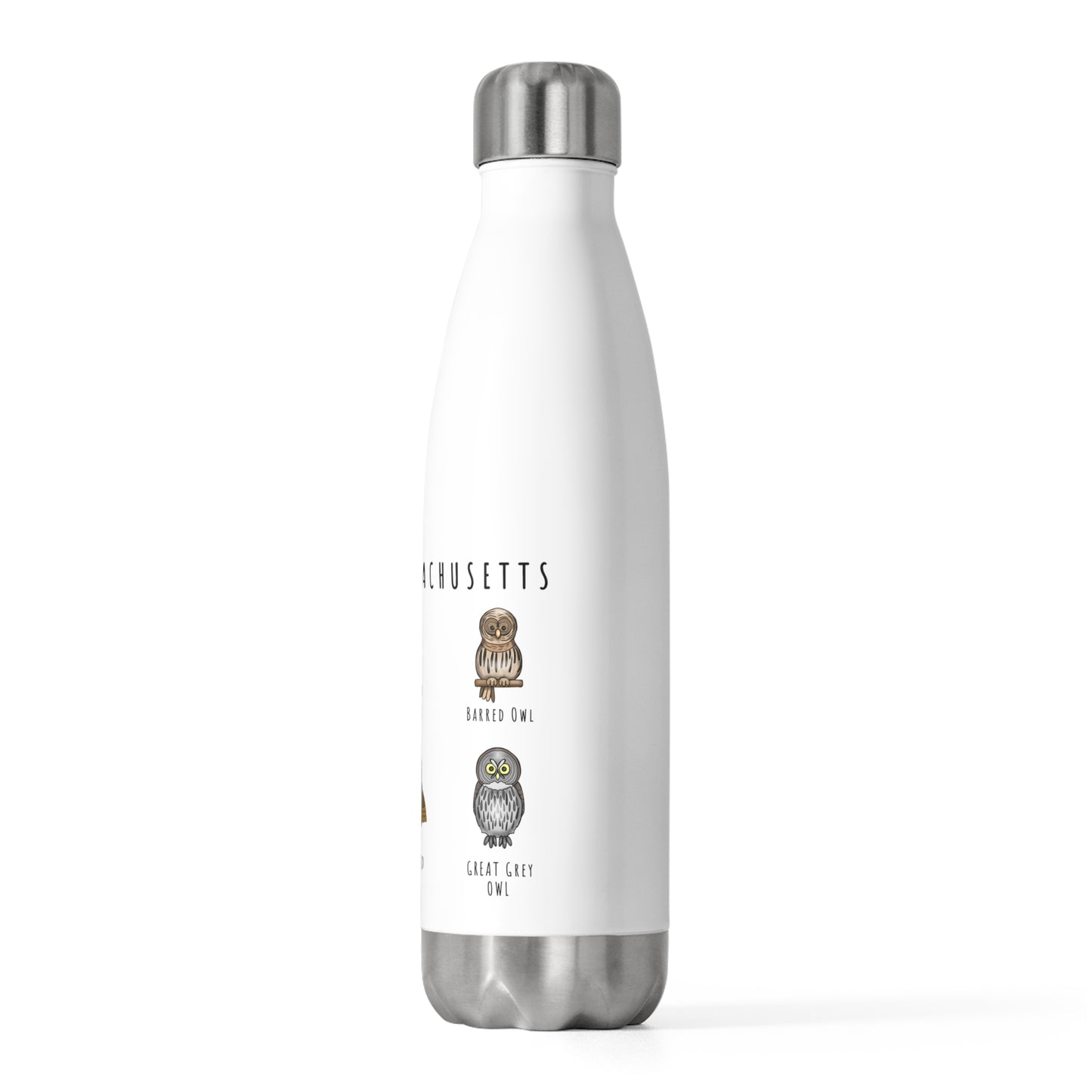 Owls in Massachusetts - 20oz Insulated Bottle