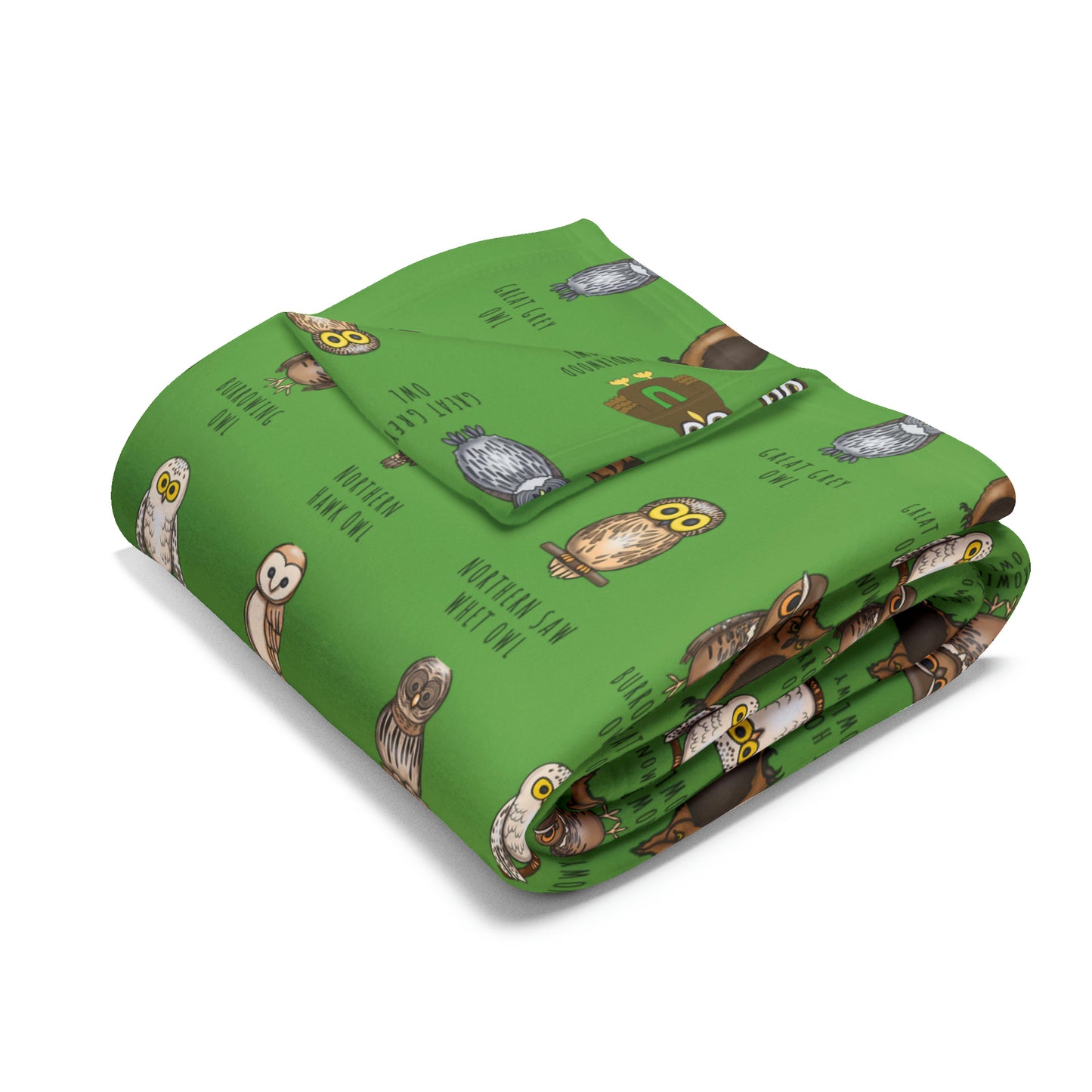 Owls in Massachusetts - Arctic Fleece Blanket