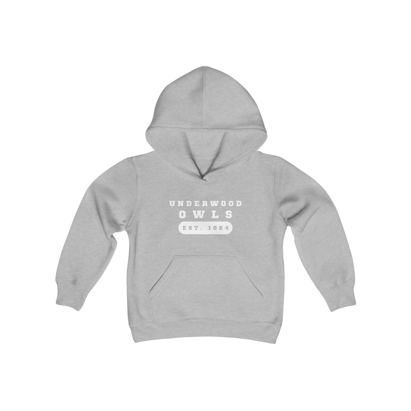 Underwood Owls Est. 1924 Youth Heavy Blend Hooded Sweatshirt